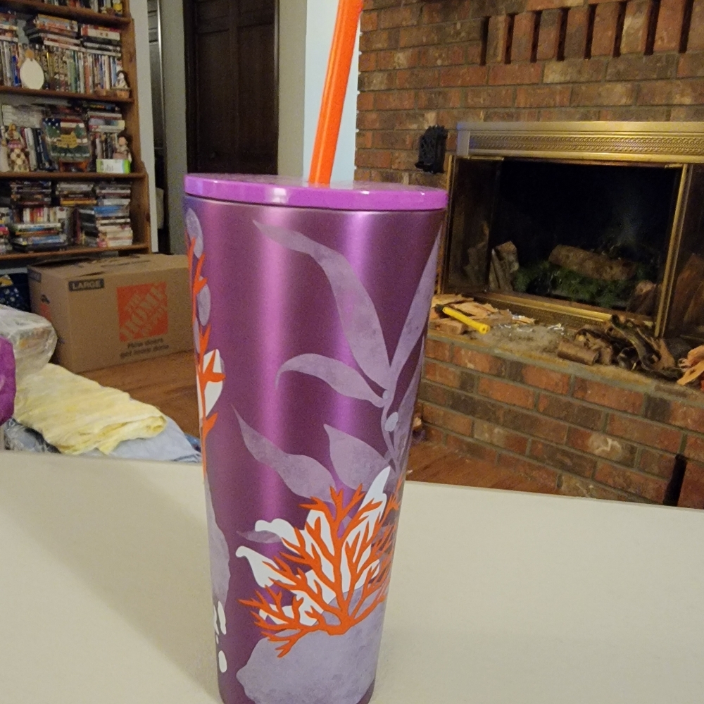Starbucks‎ Purple Coral Reef Stainless Steel 24 Oz. Tumbler - 2021